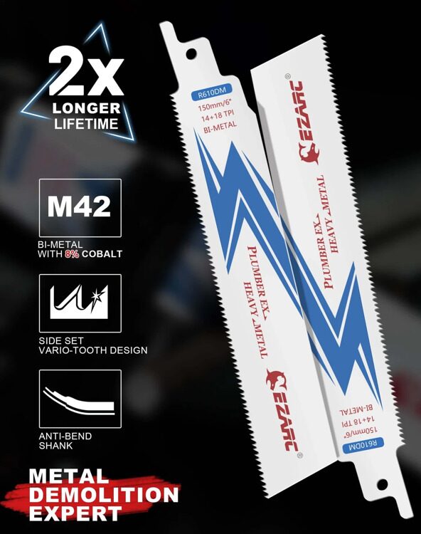 12” Bi- Metal Пильные полотна 14+18TPI для нержавеющей стали