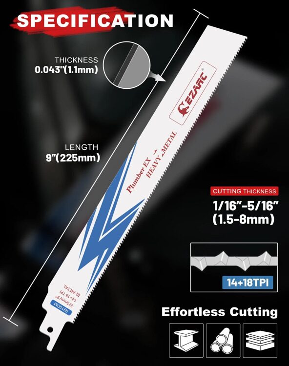 12” Bi- Metal Пильные полотна 14+18TPI для нержавеющей стали