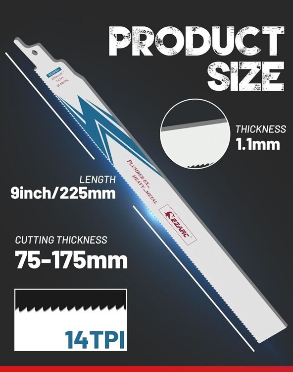 9” Пильное полотно для резки толстых металлов  14TPI R926PM+