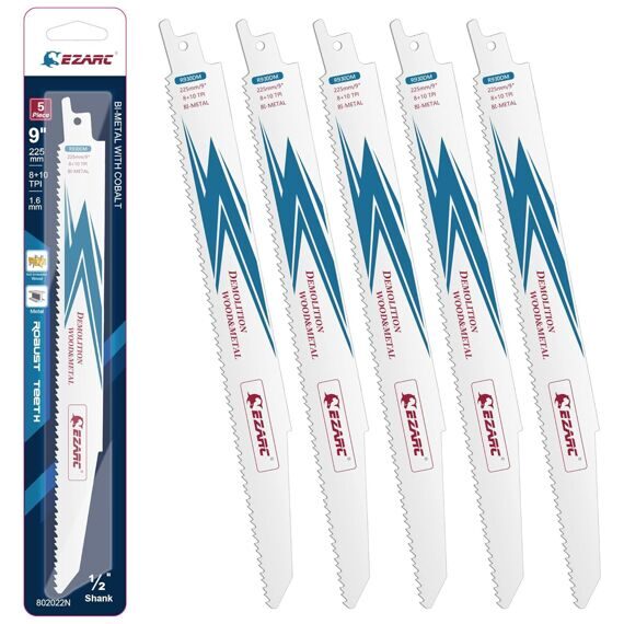 9"  Bi- Metal Пильные полотна для резки дерева и металла 8+10TPI R930DM