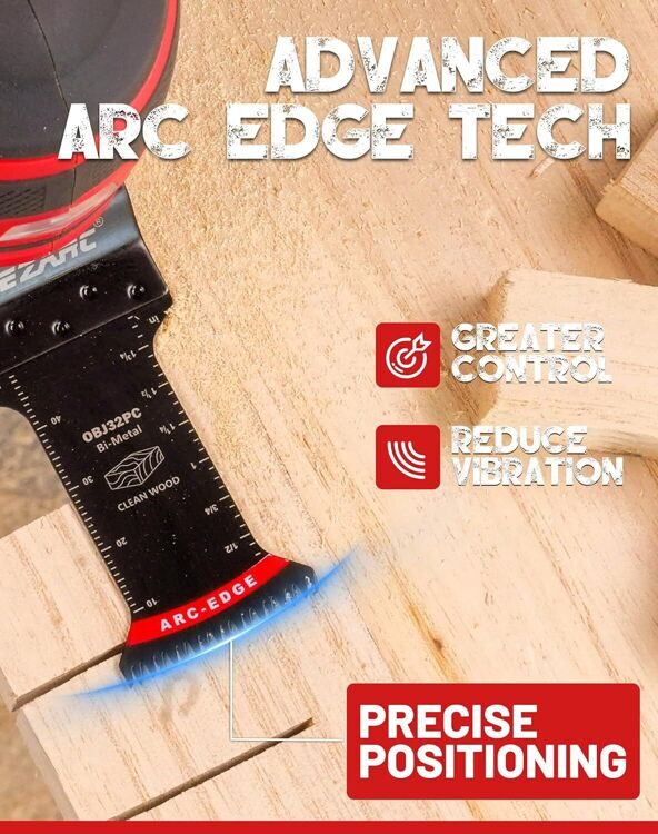 Лезвие с биметаллическими японскими зубьями и дугообразной кромкой для чистой резки твёрдой древесины и пластика. 5шт.