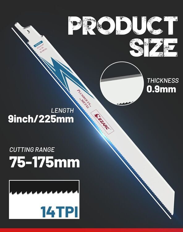 9” Bi- Metal Пильное полотно для резки металла 14TPI R922PM