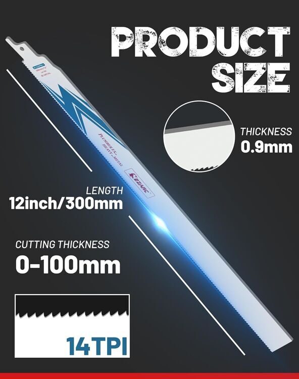 12” Bi- Metal Пильное полотно для резки толстых металлов 14TPI R1226PM+